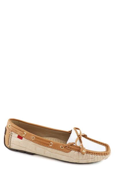 Shop Marc Joseph New York Cypress Hill Loafer In Nude Croco/ Camel