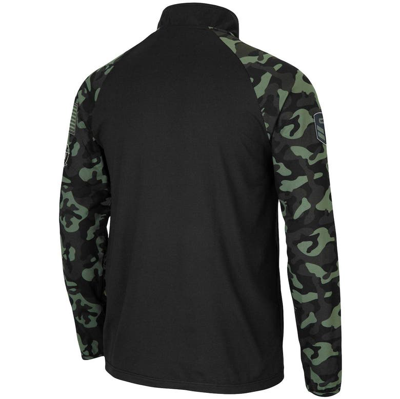 Shop Colosseum Black Boise State Broncos Oht Military Appreciation Take Flight Raglan Quarter-zip Jacket