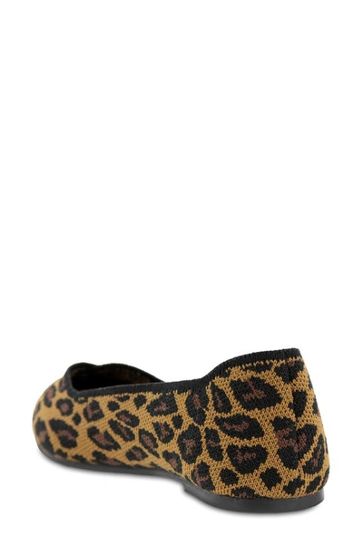 Shop Mia Corrine Knit Flat In Leopard Print