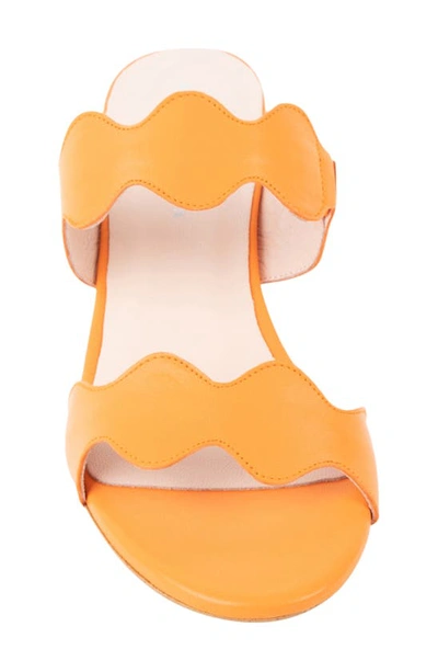Patricia Green Palm Beach Slide Sandal In Orange Leather
