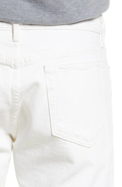 Shop Frame L'homme Cutoff Denim Shorts In Off White