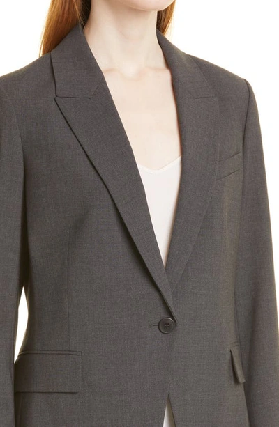 Shop Theory Etiennette B Good Wool Suit Jacket In Charcoal