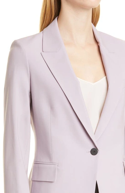 Shop Theory Etiennette B Good Wool Suit Jacket In Wisteria