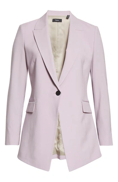Shop Theory Etiennette B Good Wool Suit Jacket In Wisteria