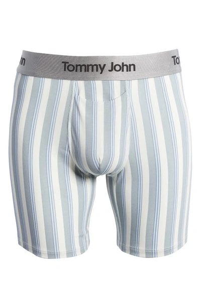 Shop Tommy John Second Skin 6-inch Boxer Briefs In Blue Blush Goodnight Stripe