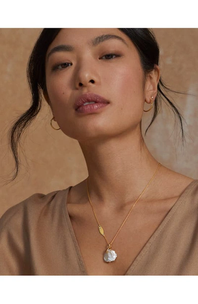 Monica Vinader Keshi Pearl Necklace Enhancer In Gp