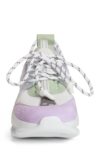 Shop Versace Chain Reaction Sneaker In Orchid White
