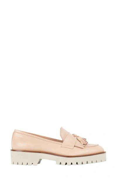 Shop Patricia Green Tassel Lug Sole Loafer In Nude/ White