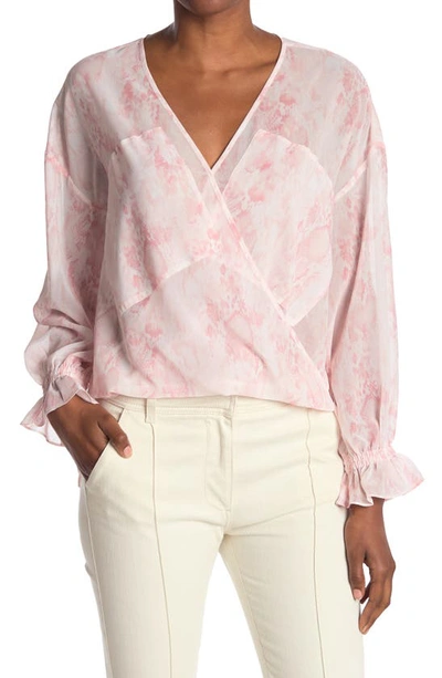 Shop Allsaints Penny Masala See-through Blouse In Soft Pink