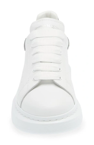 Shop Alexander Mcqueen Oversize Crystal Embellished Sneaker In White/ Multi Black