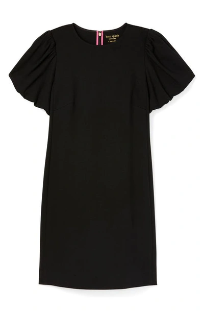 Shop Kate Spade Puff Sleeve Dress In Black
