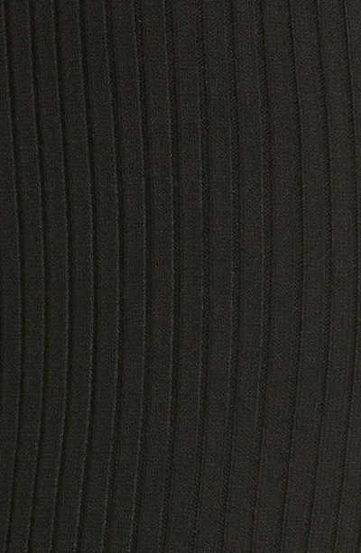 Shop Courrèges Classic Rib Knit Flare Pants In Black