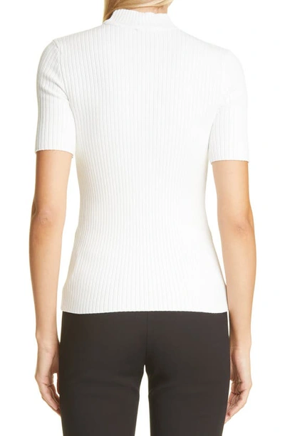 Shop Courrèges Short Sleeve Sweater In White
