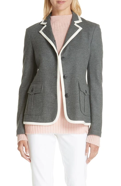 Shop Rag & Bone Uni Wool Blazer In Charcoal