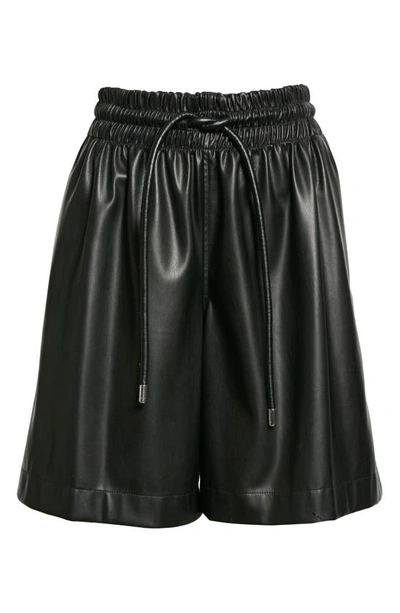 Shop Proenza Schouler White Label Faux Leather Shorts In Black