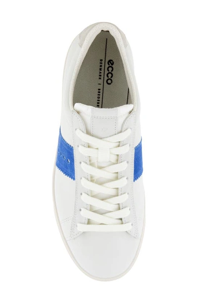 Shop Ecco Street Lite Retro Sneaker In White/ Regatta