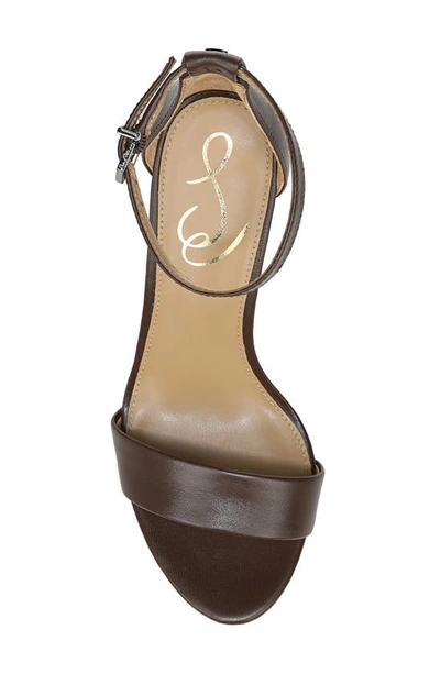 Shop Sam Edelman Yaro Ankle Strap Sandal In Dark Chocolate