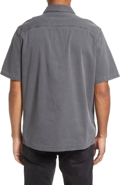Shop Allsaints Spotter Short Sleeve Shirt In Aster Blue