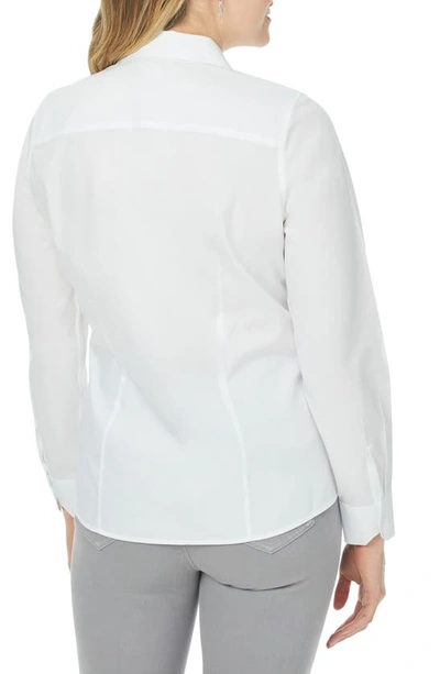 Shop Foxcroft Dianna Button-up Shirt In White