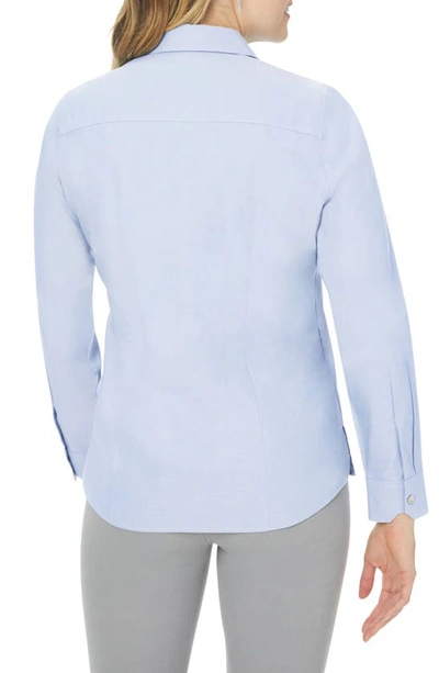 Foxcroft Dianna Button-up Shirt In Blue Wave