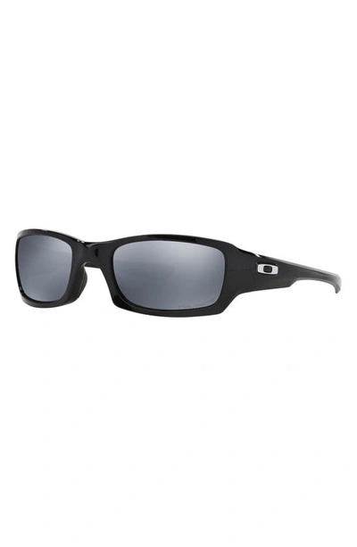 Shop Oakley 'fives Squared' 54mm Polarized Sunglasses In Polished Black/black Iridium
