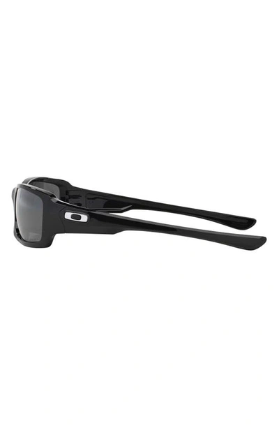 Shop Oakley 'fives Squared' 54mm Polarized Sunglasses In Polished Black/black Iridium