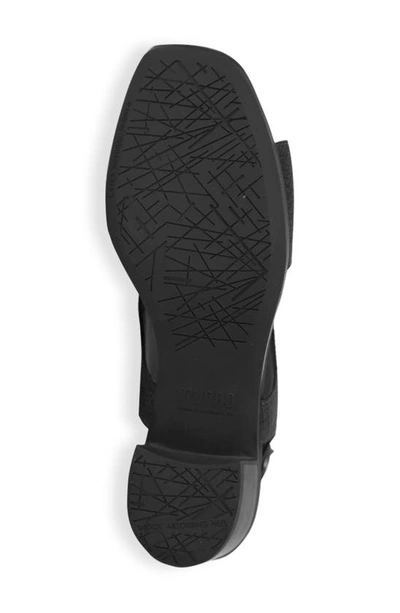 Munro Womens Criss-cross Faux Leather Slingback Heels In Black Lizard Nubuck