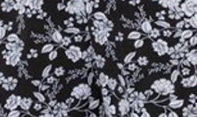 Shop Leota Raelyn Floral Mock Neck Dress In Bouquet Black