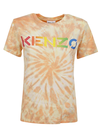 Shop Kenzo Logo Classic T-shirt In C Peach