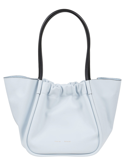 Shop Proenza Schouler Large Ruched Tote In Pale Blue