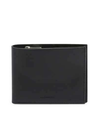 Shop Jil Sander Zip Pocket Wallet In Black