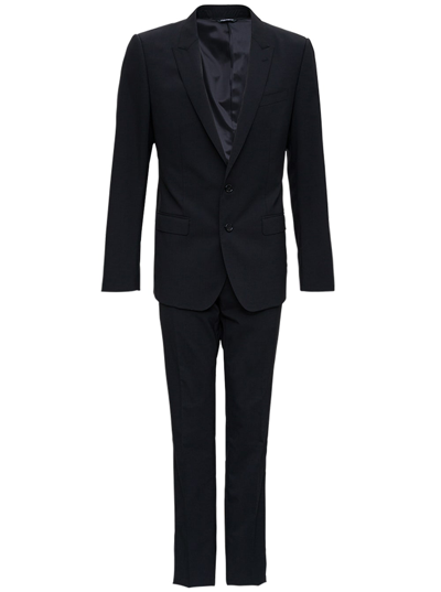 Shop Dolce & Gabbana Black Wool Tailored Suit