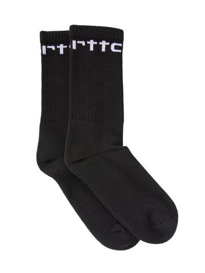 Shop Carhartt Socks With Logo In Nero