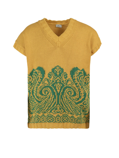 Shop Etro Vest In Yellow