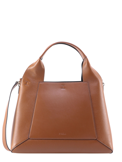 Shop Furla Gilda Handbag In Brown