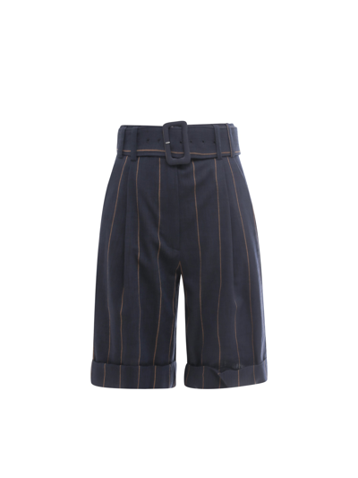 Shop Lardini Bermuda Shorts In Blue