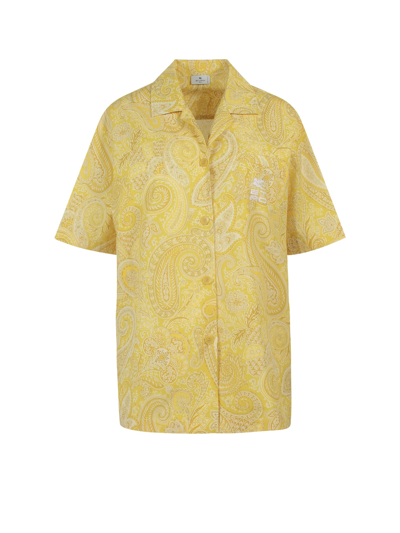 Shop Etro Shirt In Yellow