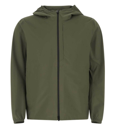 Shop Woolrich Pacific Military Green Hooded Jacket In Verde