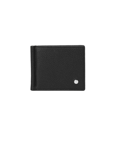 Shop Orciani Chevrette Black Leather Wallet In Nero