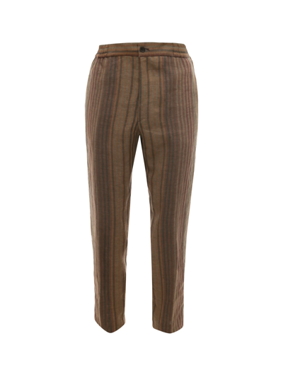 Shop Etro Trouser In Brown