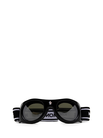 Shop Moncler Eyewear Ml0051 Black Sunglasses