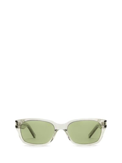 Shop Saint Laurent Sl 522 Green Sunglasses