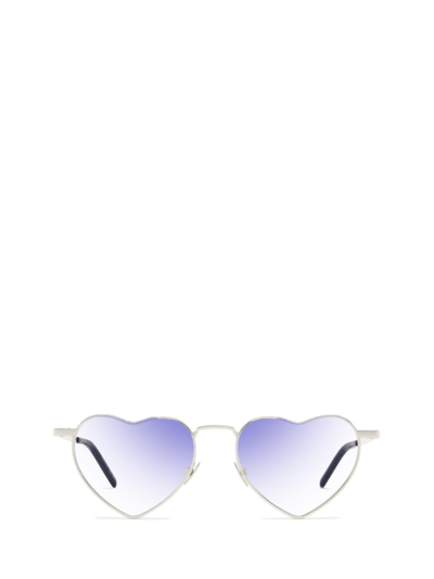 Shop Saint Laurent Sl 301 Silver Sunglasses