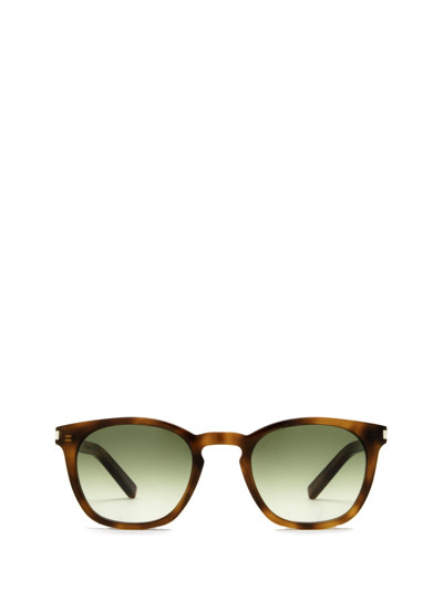 Shop Saint Laurent Sl 28 Havana Sunglasses