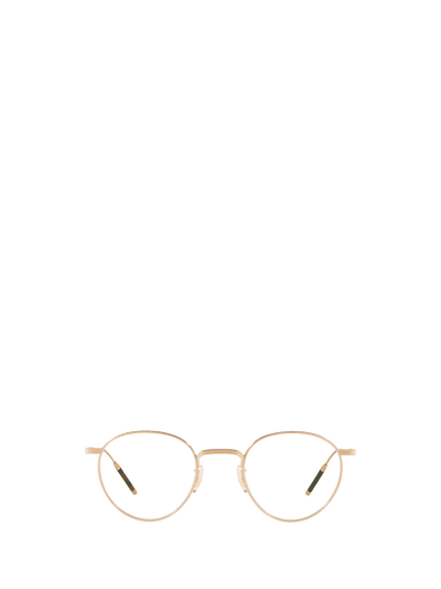 Shop Oliver Peoples Ov1274t Brushed Gold Glasses