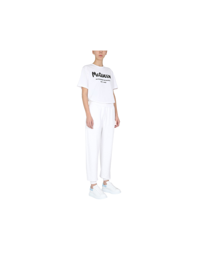 Shop Alexander Mcqueen Jogging Pants In White