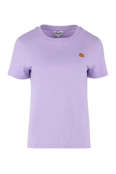 Shop Kenzo Patch T-shirt In Lilac