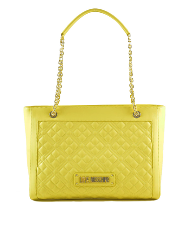 Shop Love Moschino Womens Yellow Handbag
