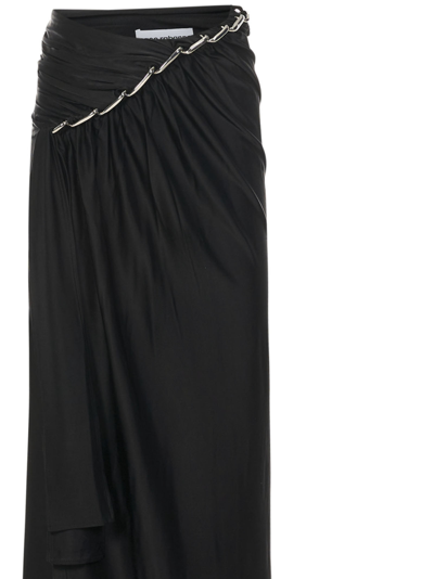 Shop Rabanne Paco  Long Skirt In Black