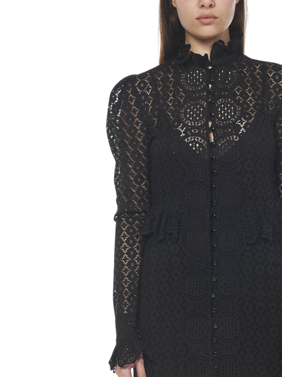 Shop Paco Rabanne Midi Dress In Black